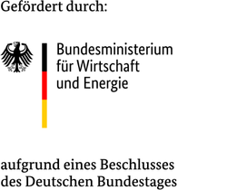 Gefördert durch das Bundesministerium für Wirtschaft und Energie aufgrund eines Beschlusses des Deutschen Bundestages